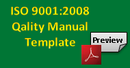 ISO 9001 Quality Manual Template, free preview